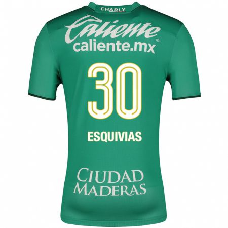 Kandiny Homme Maillot Isabela Esquivias #30 Vert Tenues Domicile 2023/24 T-Shirt
