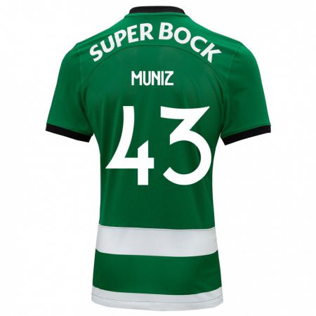Kandiny Homme Maillot João Muniz #43 Vert Tenues Domicile 2023/24 T-Shirt