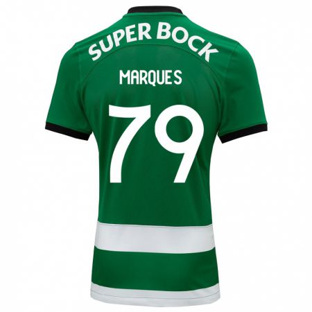 Kandiny Homme Maillot Rodrigo Marquês #79 Vert Tenues Domicile 2023/24 T-Shirt