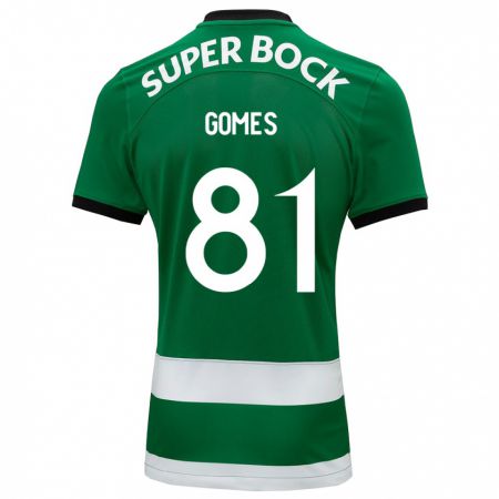 Kandiny Homme Maillot Salvador Gomes #81 Vert Tenues Domicile 2023/24 T-Shirt