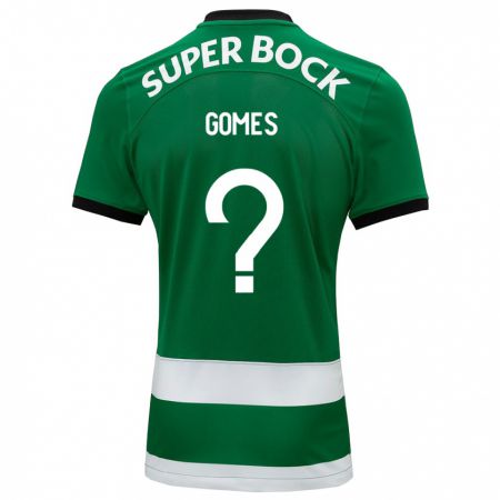 Kandiny Homme Maillot Luís Gomes #0 Vert Tenues Domicile 2023/24 T-Shirt