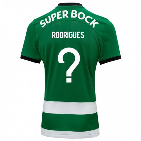 Kandiny Homme Maillot João Rodrigues #0 Vert Tenues Domicile 2023/24 T-Shirt