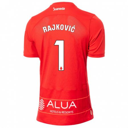 Kandiny Homme Maillot Predrag Rajkovic #1 Rouge Tenues Domicile 2023/24 T-Shirt