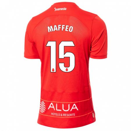 Kandiny Homme Maillot Pablo Maffeo #15 Rouge Tenues Domicile 2023/24 T-Shirt