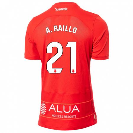 Kandiny Homme Maillot Antonio Raíllo #21 Rouge Tenues Domicile 2023/24 T-Shirt