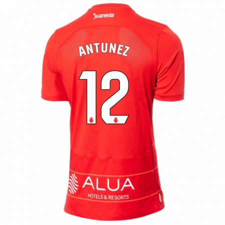 Kandiny Homme Maillot Yahir Antúnez #12 Rouge Tenues Domicile 2023/24 T-Shirt