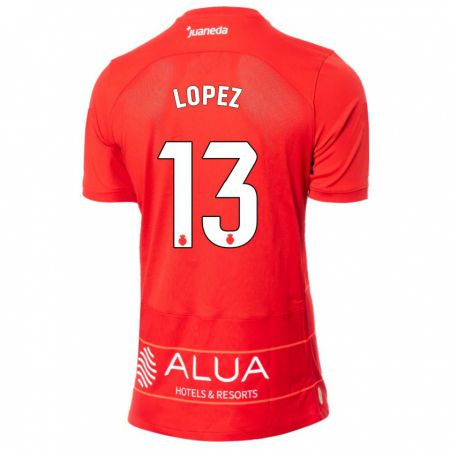 Kandiny Homme Maillot Iván López #13 Rouge Tenues Domicile 2023/24 T-Shirt