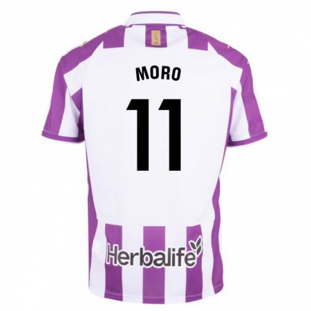 Kandiny Homme Maillot Raúl Moro #11 Violet Tenues Domicile 2023/24 T-Shirt
