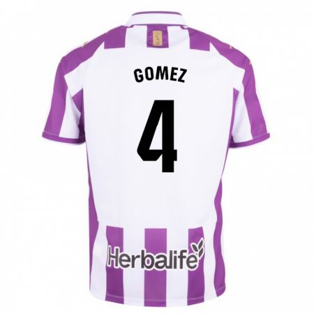 Kandiny Homme Maillot Adrián Gómez #4 Violet Tenues Domicile 2023/24 T-Shirt