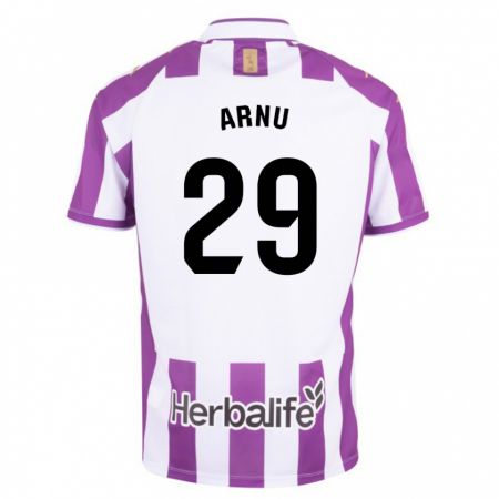 Kandiny Homme Maillot Adrián Arnu #29 Violet Tenues Domicile 2023/24 T-Shirt