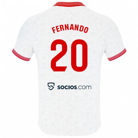 Kandiny Homme Maillot Fernando #20 Blanc Tenues Domicile 2023/24 T-Shirt