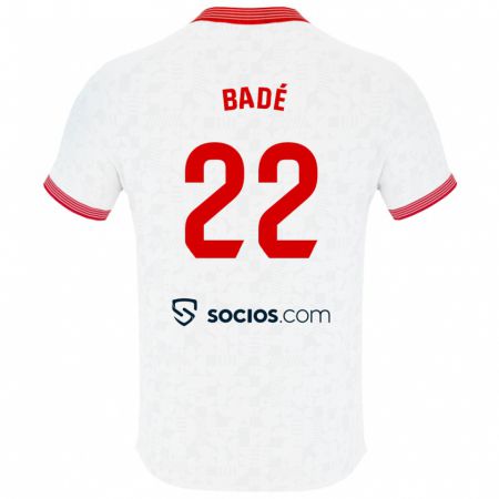 Kandiny Homme Maillot Loïc Badé #22 Blanc Tenues Domicile 2023/24 T-Shirt