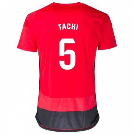 Kandiny Homme Maillot Tachi #5 Rouge Noir Tenues Domicile 2023/24 T-Shirt