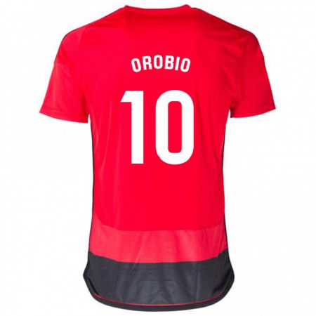Kandiny Homme Maillot Ekhiotz Orobio #10 Rouge Noir Tenues Domicile 2023/24 T-Shirt