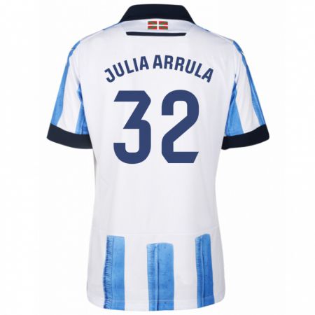 Kandiny Homme Maillot Julia Arrula #32 Bleu Blanc Tenues Domicile 2023/24 T-Shirt