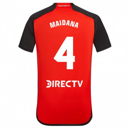 Kandiny Homme Maillot Jonatan Maidana #4 Rouge Tenues Extérieur 2023/24 T-Shirt