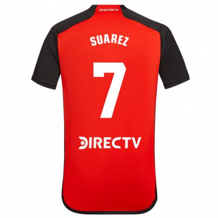 Kandiny Homme Maillot Matías Suárez #7 Rouge Tenues Extérieur 2023/24 T-Shirt