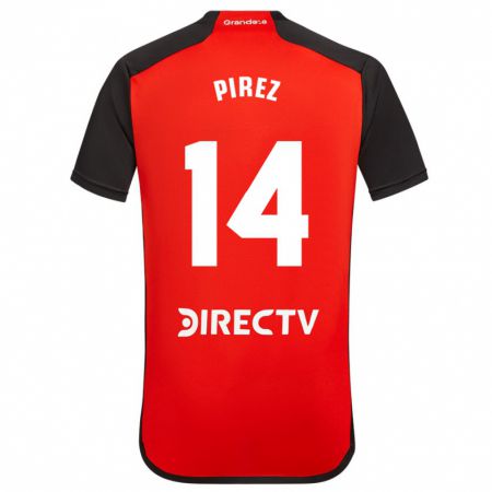 Kandiny Homme Maillot Leandro González Pírez #14 Rouge Tenues Extérieur 2023/24 T-Shirt