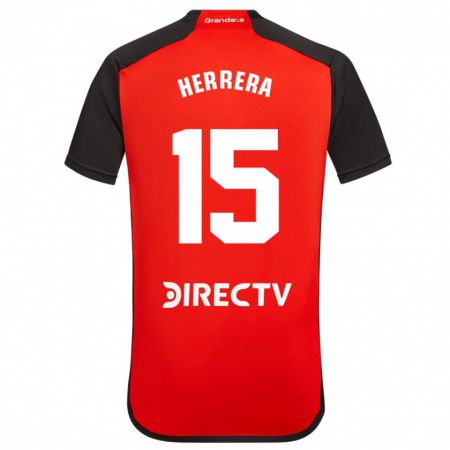 Kandiny Homme Maillot Andrés Herrera #15 Rouge Tenues Extérieur 2023/24 T-Shirt
