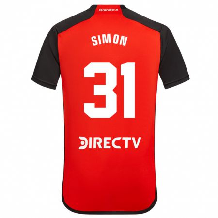 Kandiny Homme Maillot Santiago Simón #31 Rouge Tenues Extérieur 2023/24 T-Shirt