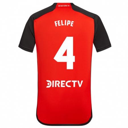 Kandiny Homme Maillot Carina Felipe Silva #4 Rouge Tenues Extérieur 2023/24 T-Shirt