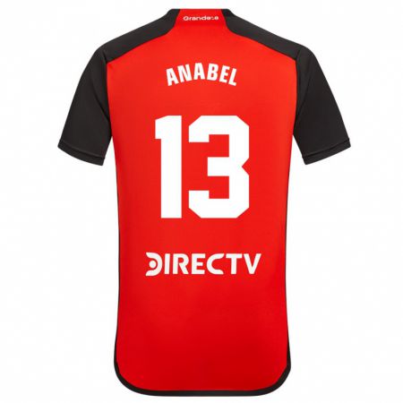 Kandiny Homme Maillot Giuliana Anabel González Ranzuglia #13 Rouge Tenues Extérieur 2023/24 T-Shirt