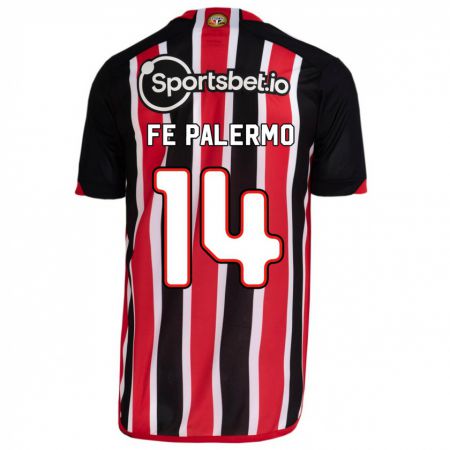 Kandiny Homme Maillot Fe Palermo #14 Bleu Rouge Tenues Extérieur 2023/24 T-Shirt
