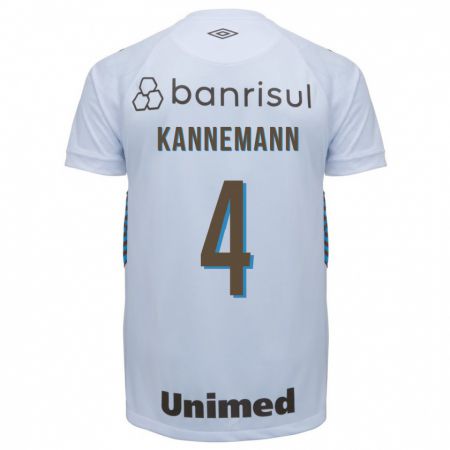 Kandiny Homme Maillot Walter Kannemann #4 Blanc Tenues Extérieur 2023/24 T-Shirt