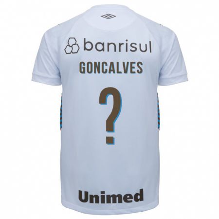 Kandiny Homme Maillot Matheus Gonçalves #0 Blanc Tenues Extérieur 2023/24 T-Shirt