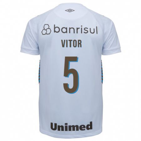 Kandiny Homme Maillot João Vitor #5 Blanc Tenues Extérieur 2023/24 T-Shirt