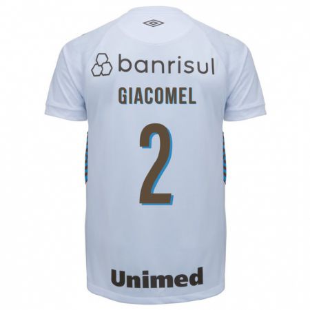 Kandiny Homme Maillot Laís Giacomel #2 Blanc Tenues Extérieur 2023/24 T-Shirt