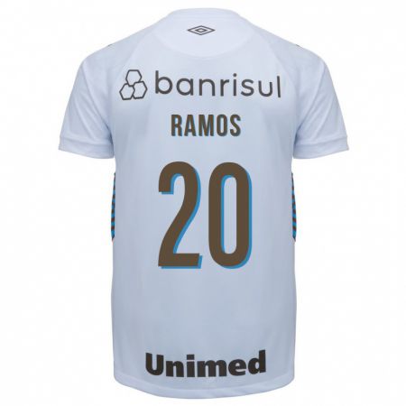 Kandiny Homme Maillot Mónica Ramos #20 Blanc Tenues Extérieur 2023/24 T-Shirt