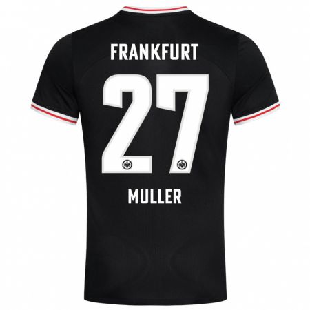 Kandiny Homme Maillot Mark Müller #27 Noir Tenues Extérieur 2023/24 T-Shirt