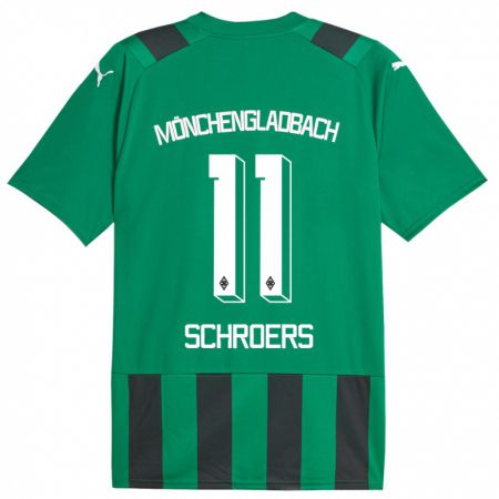Kandiny Homme Maillot Mika Schroers #11 Vert Noir Tenues Extérieur 2023/24 T-Shirt