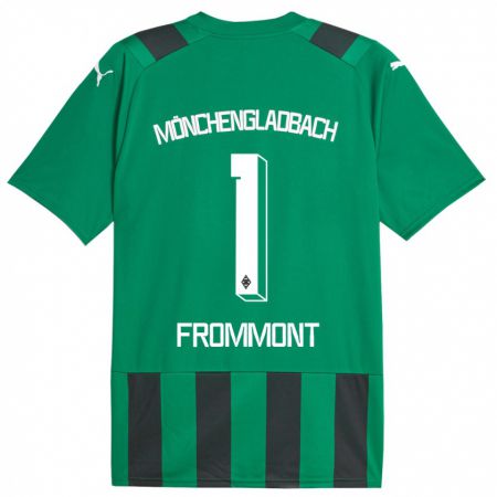 Kandiny Homme Maillot Romina Frommont #1 Vert Noir Tenues Extérieur 2023/24 T-Shirt