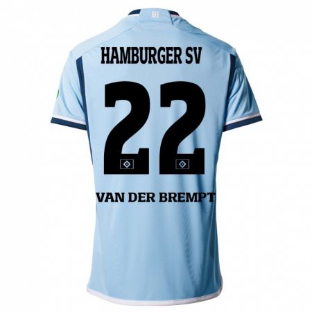 Kandiny Homme Maillot Ignace Van Der Brempt #22 Bleu Tenues Extérieur 2023/24 T-Shirt