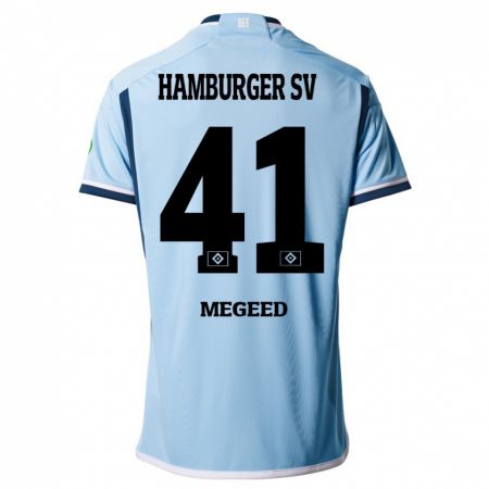 Kandiny Homme Maillot Omar Megeed #41 Bleu Tenues Extérieur 2023/24 T-Shirt
