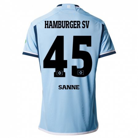 Kandiny Homme Maillot Tom Sanne #45 Bleu Tenues Extérieur 2023/24 T-Shirt