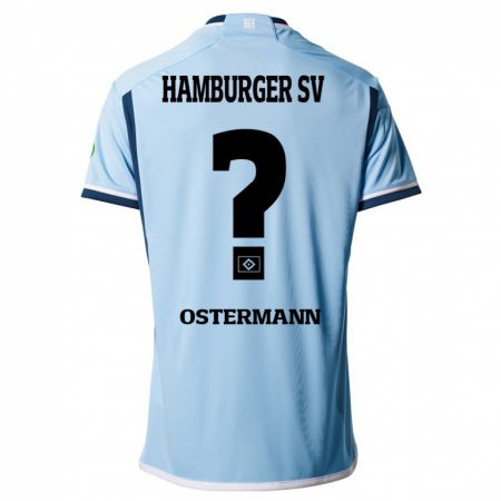 Kandiny Homme Maillot Sören Ostermann #0 Bleu Tenues Extérieur 2023/24 T-Shirt
