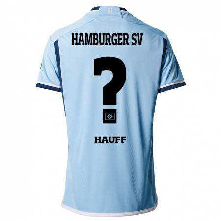 Kandiny Homme Maillot Daniel Hauff #0 Bleu Tenues Extérieur 2023/24 T-Shirt
