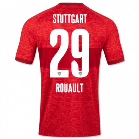 Kandiny Homme Maillot Anthony Rouault #29 Rouge Tenues Extérieur 2023/24 T-Shirt