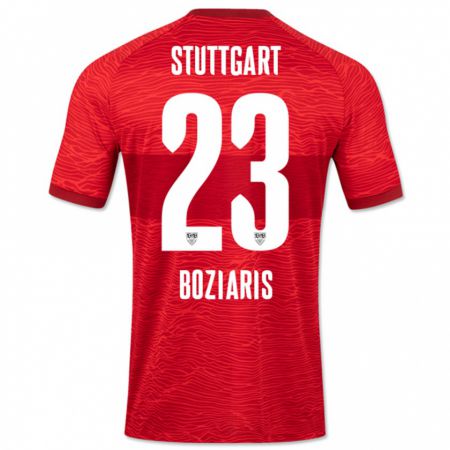 Kandiny Homme Maillot Giannis Boziaris #23 Rouge Tenues Extérieur 2023/24 T-Shirt