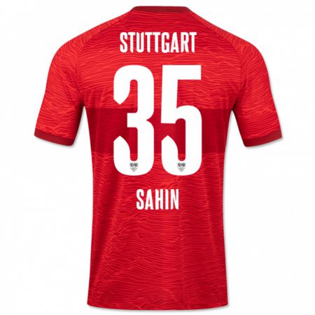Kandiny Homme Maillot Mehmet Sahin #35 Rouge Tenues Extérieur 2023/24 T-Shirt