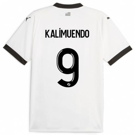 Kandiny Homme Maillot Arnaud Kalimuendo #9 Blanc Tenues Extérieur 2023/24 T-Shirt