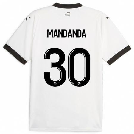 Kandiny Homme Maillot Steve Mandanda #30 Blanc Tenues Extérieur 2023/24 T-Shirt