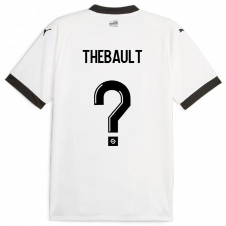 Kandiny Homme Maillot Yaël Thébault #0 Blanc Tenues Extérieur 2023/24 T-Shirt