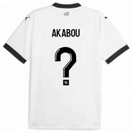 Kandiny Homme Maillot Ayoube Akabou #0 Blanc Tenues Extérieur 2023/24 T-Shirt