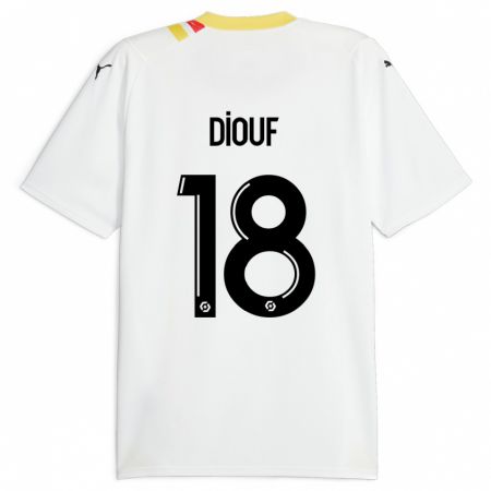 Kandiny Homme Maillot Andy Diouf #18 Noir Tenues Extérieur 2023/24 T-Shirt