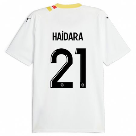 Kandiny Homme Maillot Massadio Haidara #21 Noir Tenues Extérieur 2023/24 T-Shirt