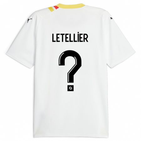 Kandiny Homme Maillot Trévor Letellier #0 Noir Tenues Extérieur 2023/24 T-Shirt
